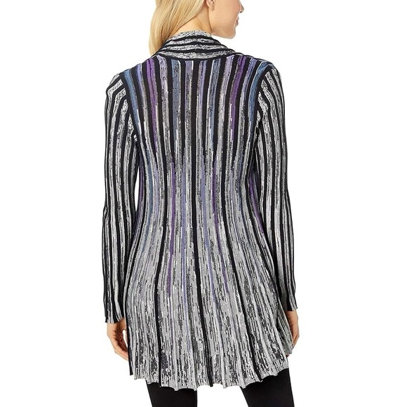NIC+ZOE No Regrets Longline Stretch Ribbed Cardigan Women's Size Small - Picture 2 of 15